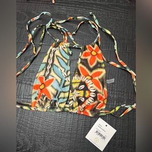 Cyn and Luca High Neck Halter Top. Size-S. Color-Eyes Wide Shut. New with Tags.